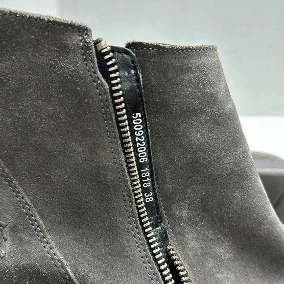 Fly London Jome Bootie Ankle Boots Suede Side Zip Gray Womens Size 38 US 7.5 - 8 - Picture 13 of 14